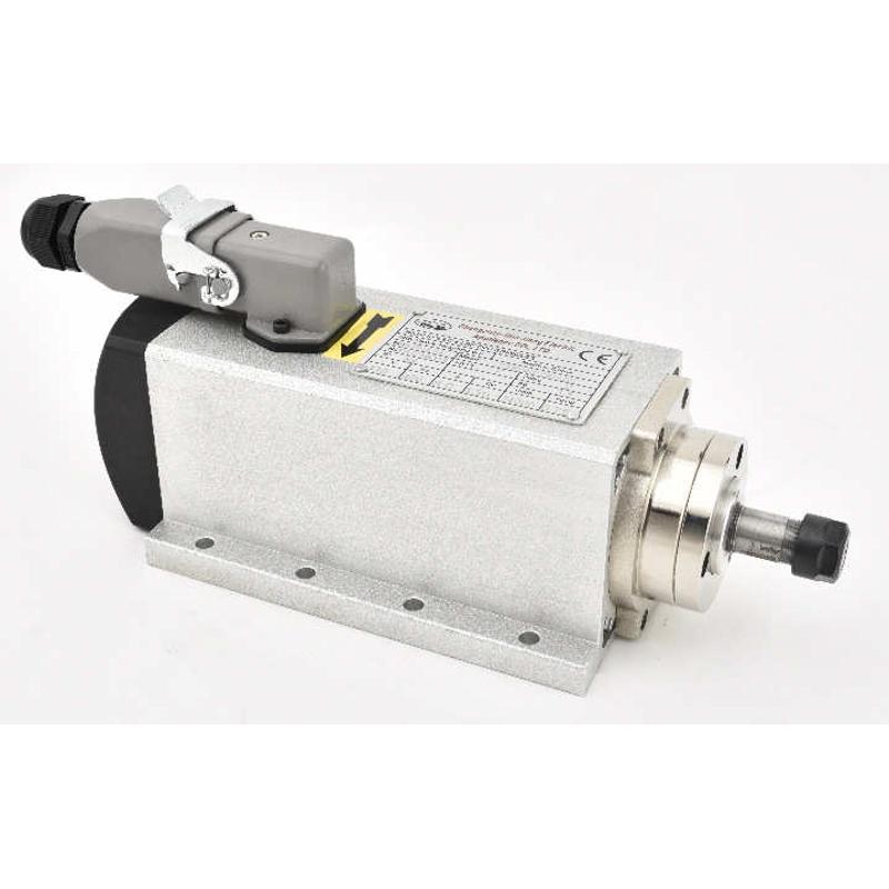 供应雕刻电机0.8KW 方型 主轴风冷带边 电动主轴厂家