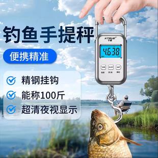 钓鱼手提称精准手提电子秤随身口袋称市斤称手提称鱼器弹簧挂钩秤