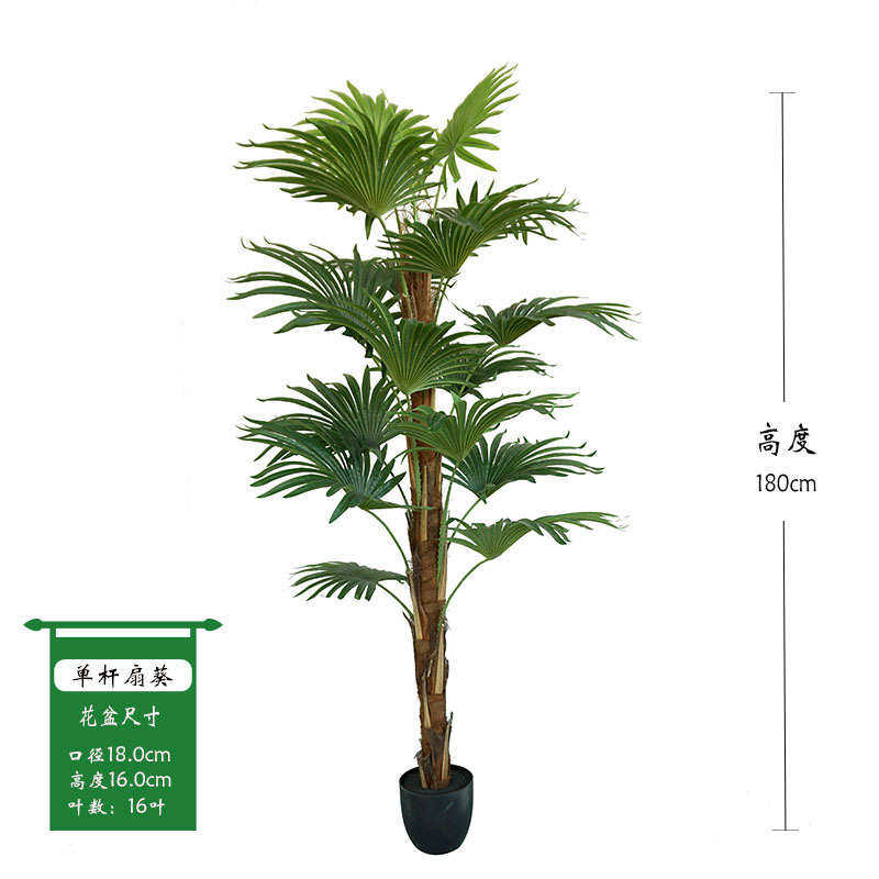 家居装饰摆件葵葵客厅仿真室内葵落地植吊兰盆栽扇绿树浦北欧假