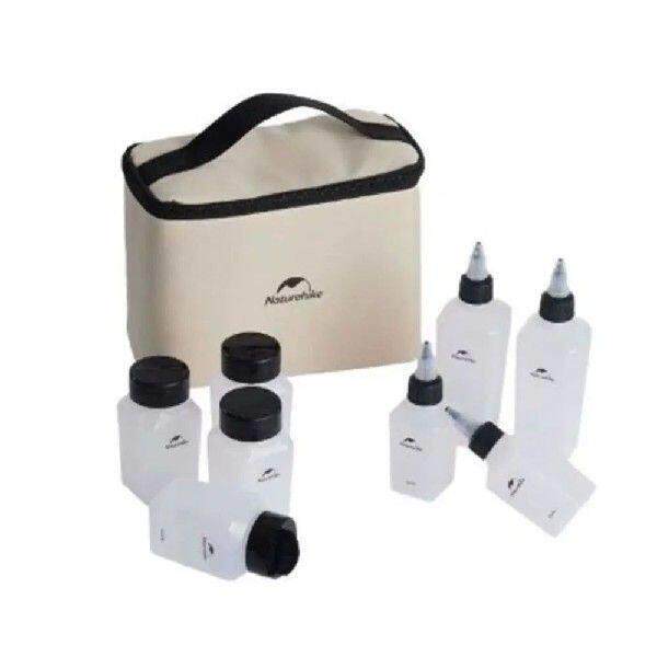 6/8pcs Portable Camping Seasoning Jar with Storage Bag 2