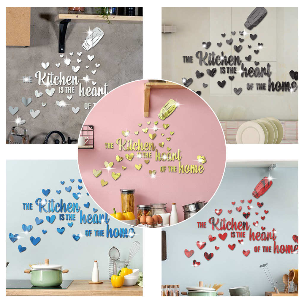 The kitchen is the heart of the home厨房是家的核心镜面贴装饰