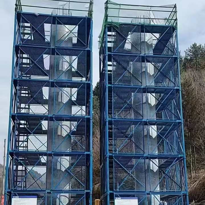 箱式基坑安全梯笼 桥梁施工墩柱防护平台围笼装配式建筑安全梯笼