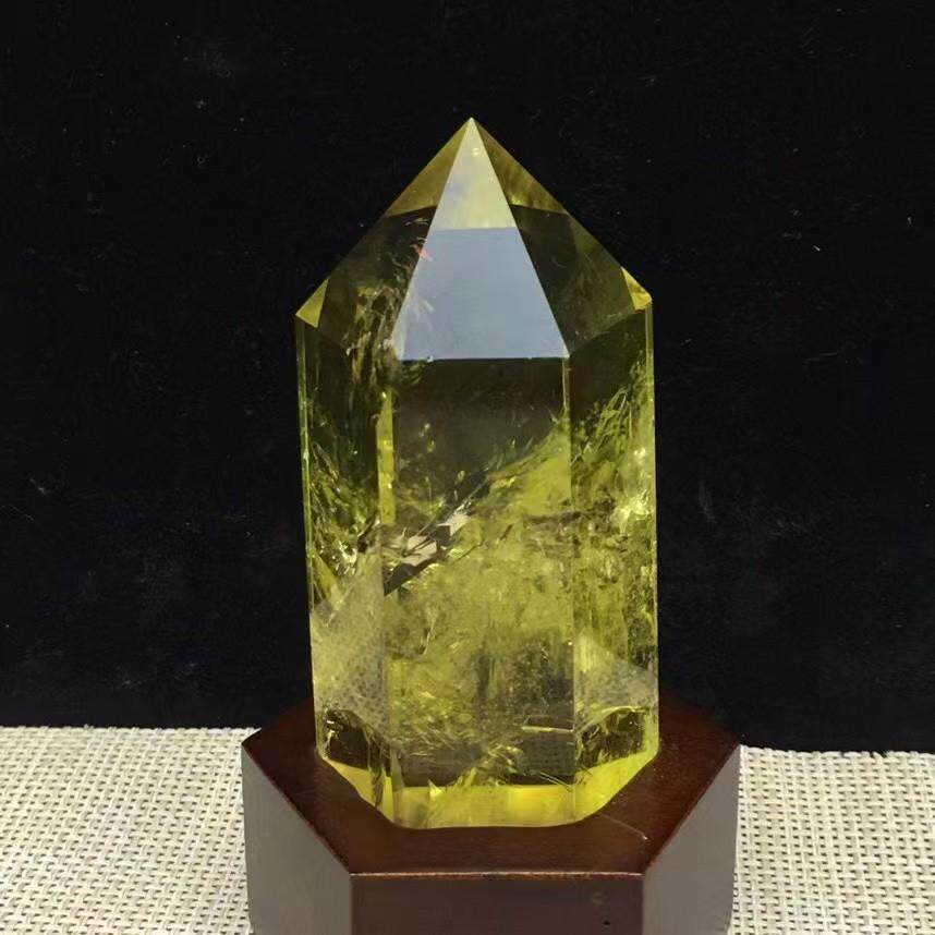 厂家供应天然 黄水晶立柱摆件 水晶原石家居水晶工艺品摆件