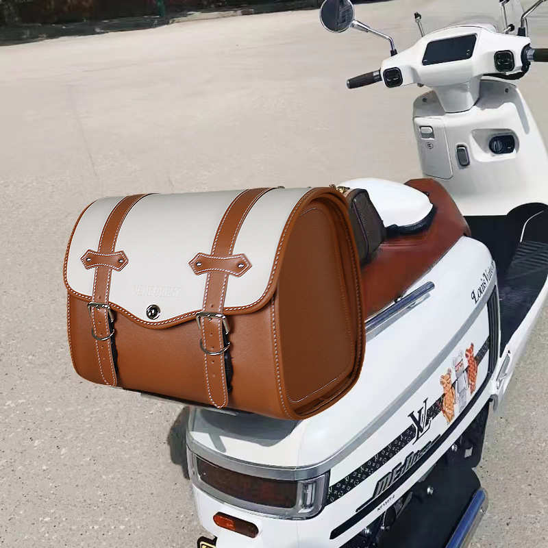 摩托车配件后尾包后货架驮防水亮面皮革骑行装备后座包