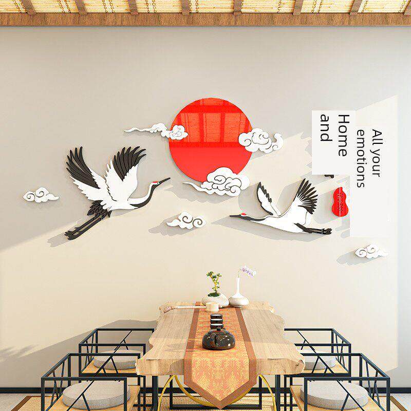 电视新中国风格春节家居及万时兴墙面贴纸客厅装饰挂画电视背景布