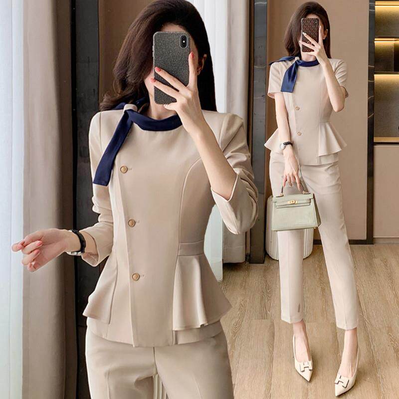 美容师工作服女新款时尚气质职业装正装餐饮服务员酒店珠宝店工装