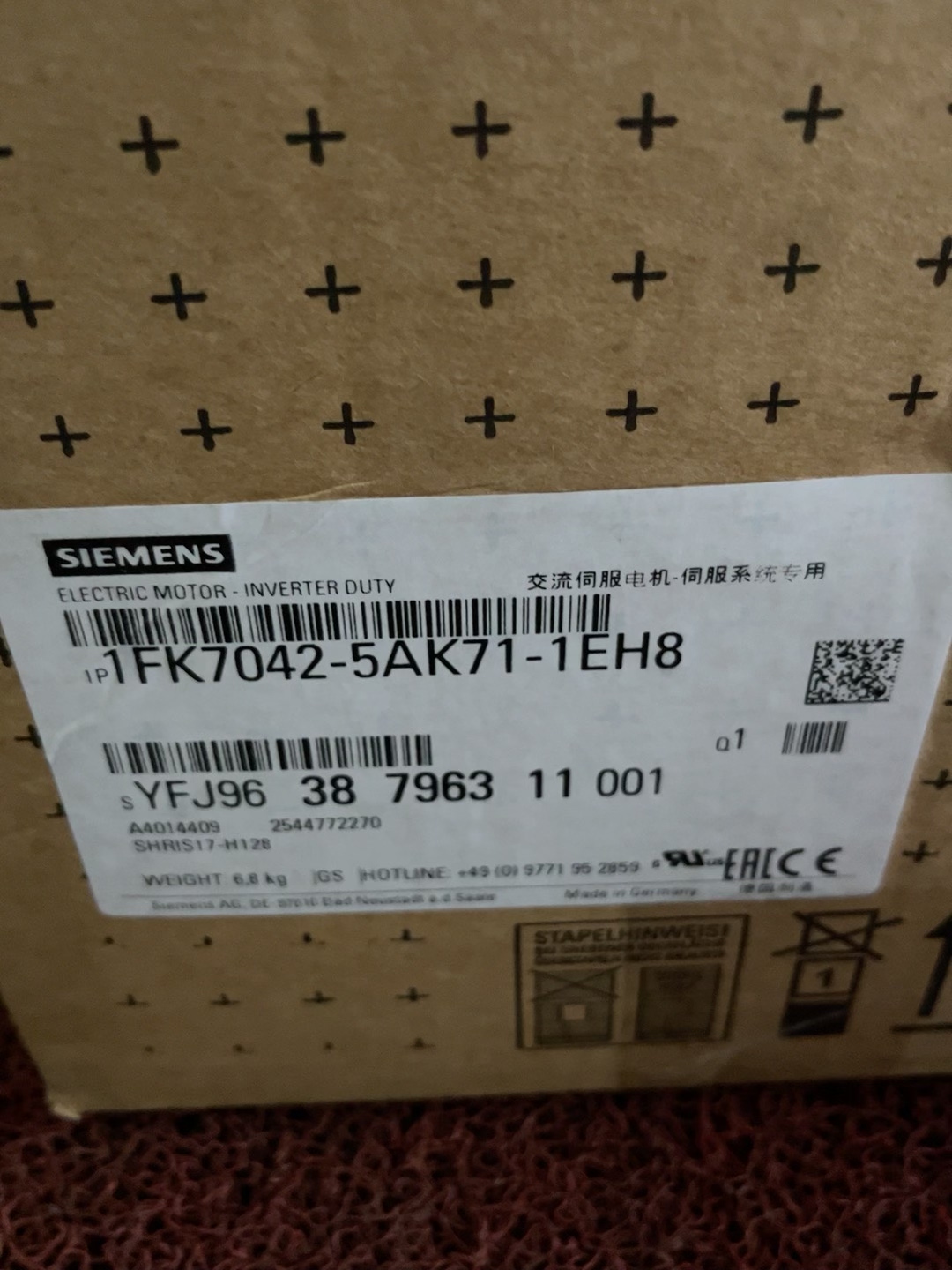 西门子 电机1FK7042-5AF71-1EH8 全新原装