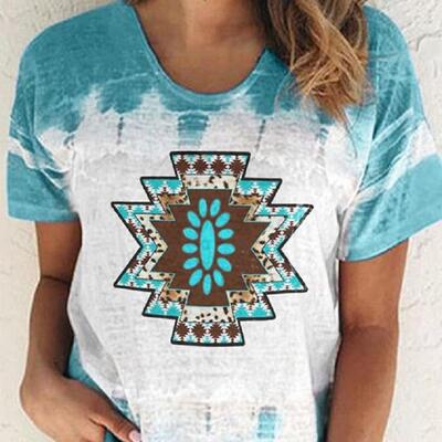 Women's Western style short sleeved T-shirt