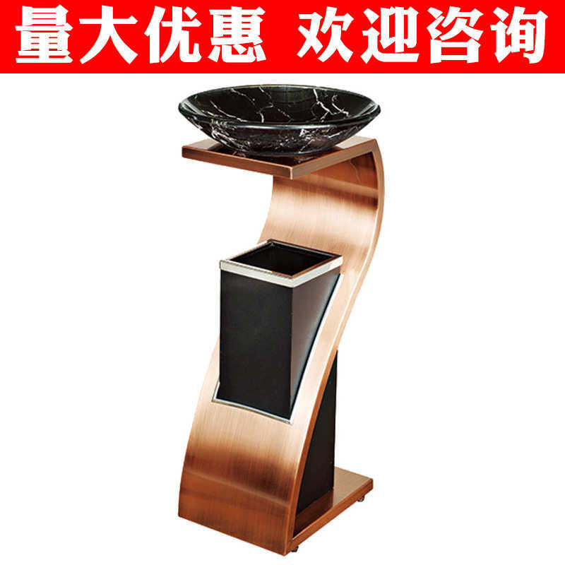 新概念酒店大堂座地烟灰桶商务电梯口垃圾桶带烟灰缸二合一果皮桶