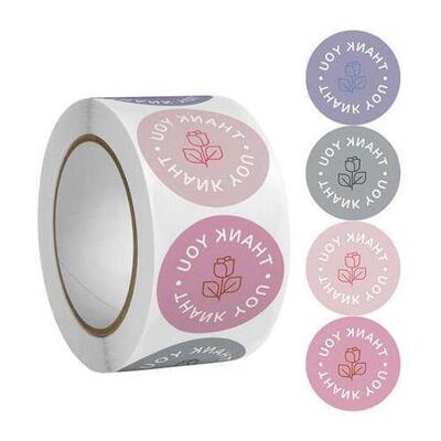 Rose Sticker Thank You Sticker Gift Box Sticker礼盒感谢贴纸