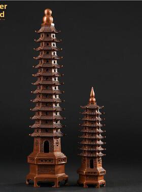 紫铜13层文昌塔摆件9九层送孩子礼物书房书桌面办公室装饰工艺品