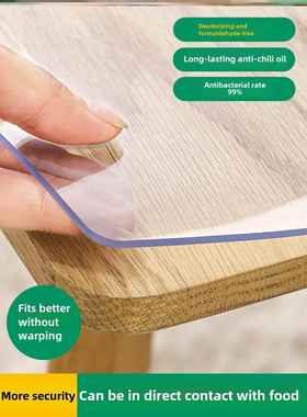 PVC Table cloth Transparent Cover Waterproof Mat Rectangle