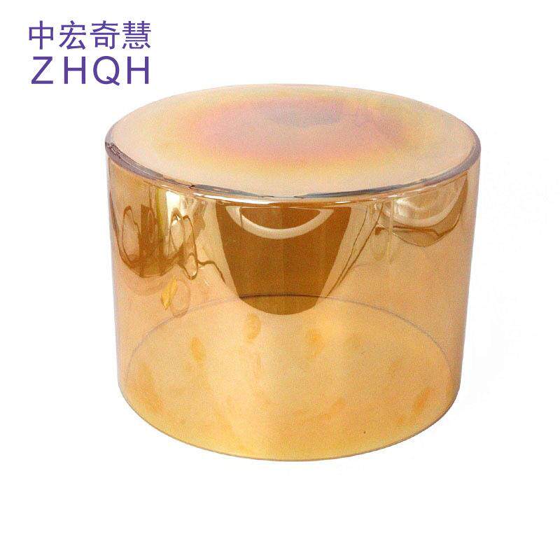 红金茶水晶歌唱碗水晶音乐钵愈合歌唱碗打击乐器颂钵