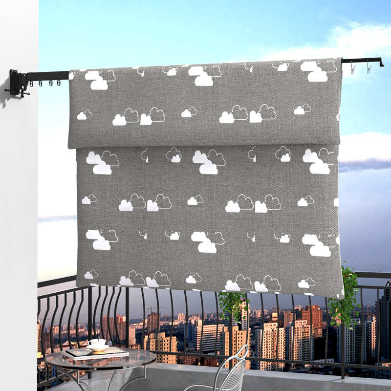 折叠晾衣架壁挂式室内阳台窗边墙面隐形晾衣杆家用伸缩晒被子