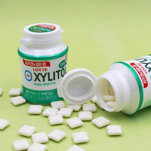 韓國樂天木糖醇口香糖52glotte阿爾法薄荷味清新口氣進口零食