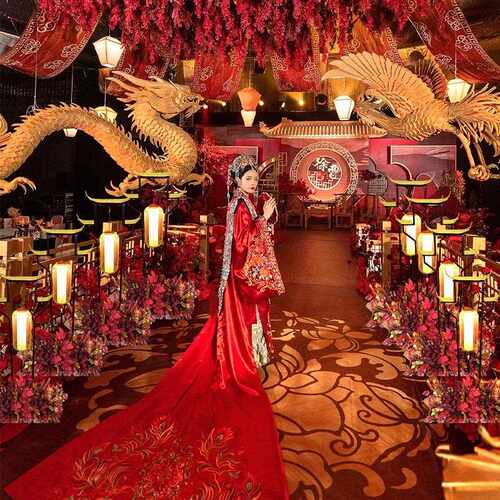 新中式婚庆布置道具婚装礼灯铁光宫灯路引UQB汉唐古艺灯笼摆件仿