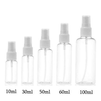 10Pcs Spray Bottle 10ml 30ml 50ml 60ml 100ml Empty Vial Refi
