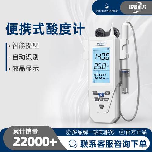 便携式酸度计ph计复合电极酸碱度实验室智能检测仪水质ph值测试