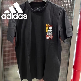 Adidas阿迪达斯男春夏运动休闲涂鸦图案潮流时尚短袖T恤GP3437
