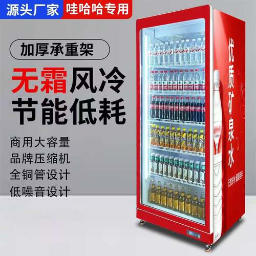 饮料展示柜冰柜大容量冷藏保鲜玻璃门娃哈哈同款立式超市开门