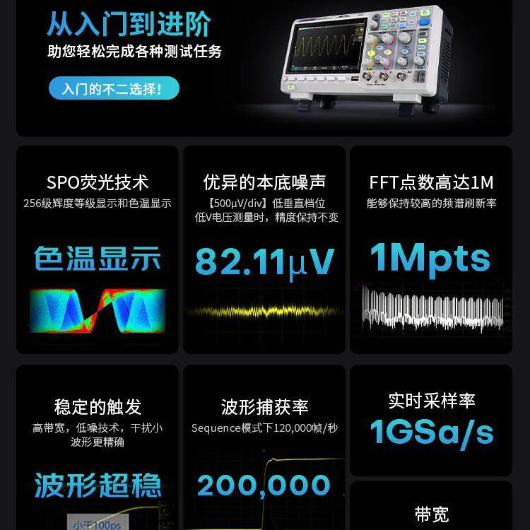 【人气】鼎阳1G 200M带宽数字示波器SDS1202/1104/1204/1102X-C