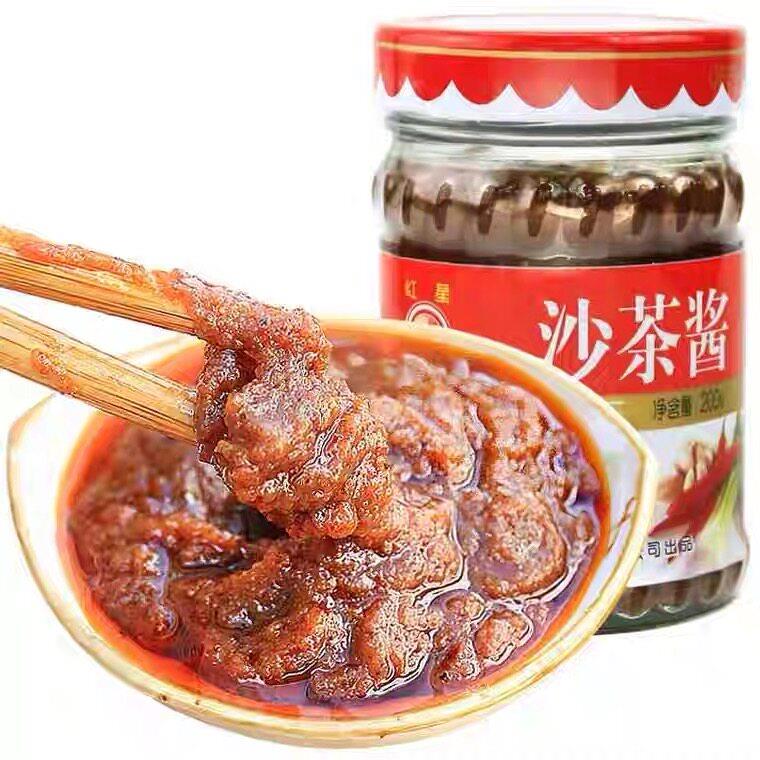 正宗汕头特产红星沙茶酱200g瓶装沙爹酱沙茶王牛肉火锅蘸料拌面酱