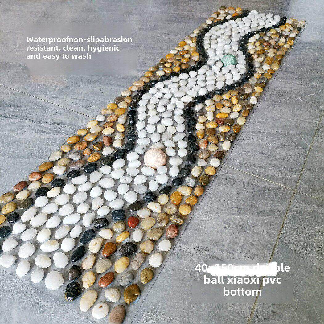 天然雨花鹅卵石足底按摩垫脚底步道公园保健指压板石子路走毯穴位