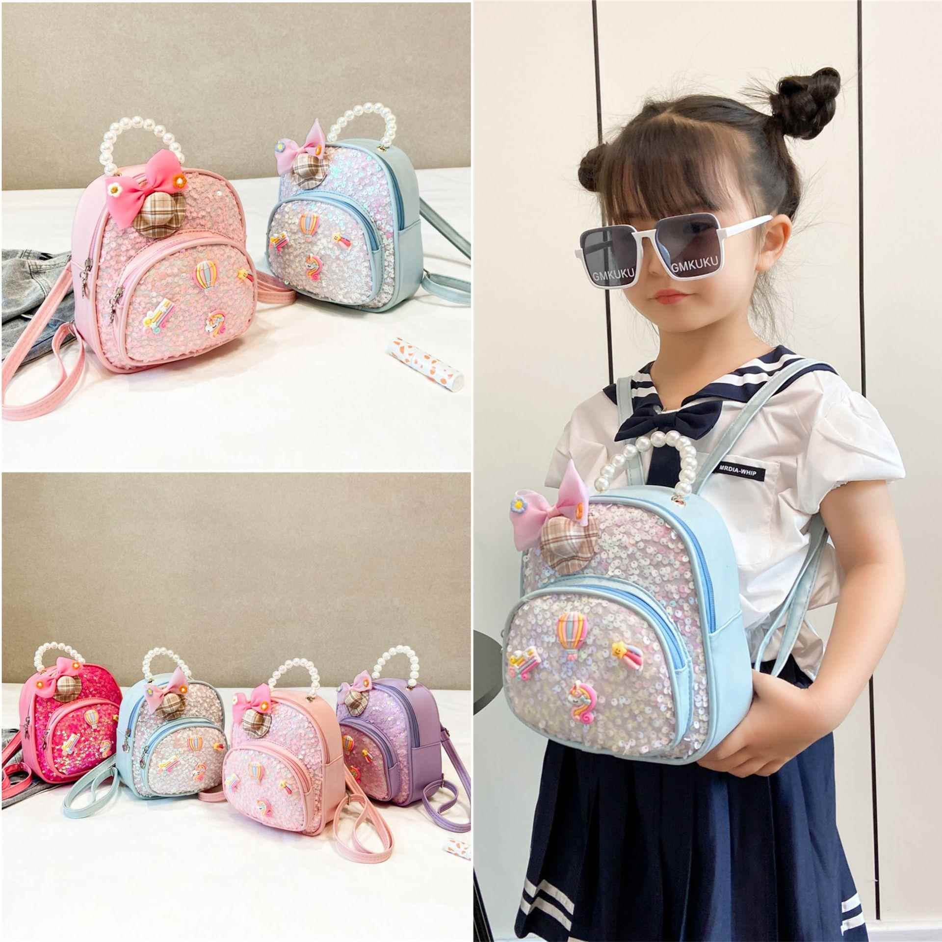 幼儿园可爱双肩包儿童婴1-3岁2小书包宝宝女孩背包迷你亮片公主包