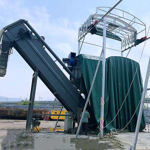 集箱卸灰机 运码头货站倒运装粉45KW-150煤灰动拆箱机 干水泥翻箱
