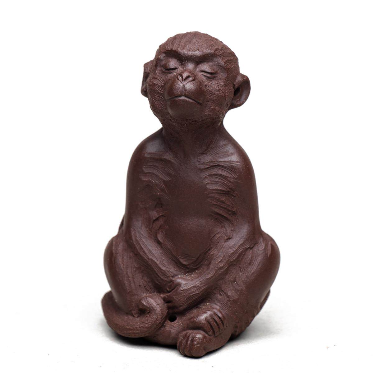 摆件香茶桌紫砂猴子原矿泥宠手工大圣紫配件精品十二生肖宜兴茶插