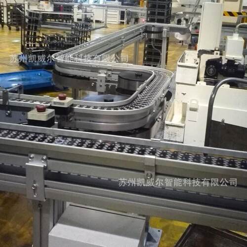 塑料链板柔性齿形小转弯输送带汽车零部件轴承加工零部件耐磨输