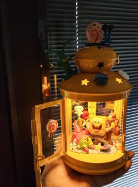 洛特拉海绵宝宝diy烛台摆件小夜灯手作礼物朋友儿童礼品欧式铁艺