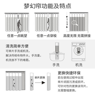 安徽特瑞梦幻帘电动垂直帘阳台客厅隔断电动窗帘半遮光窗帘工厂
