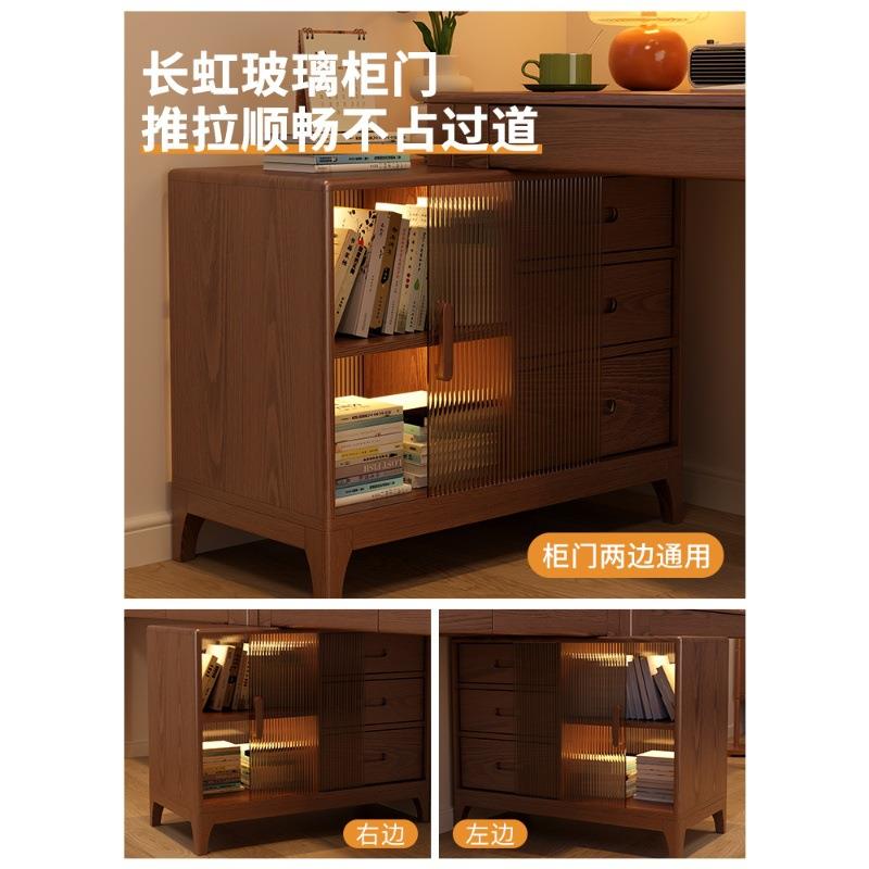 实木转户角SZ013桌书柜一体桌椅书组合小型家拐用l型电脑桌双人角