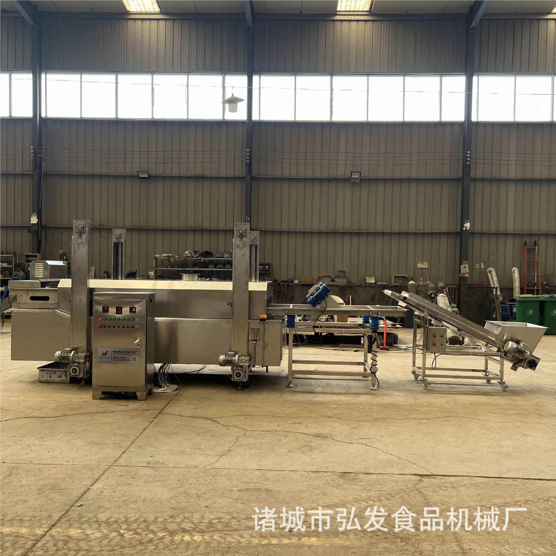 NIG用连商续式油炸机 自动热小酥肉油炸全流水线 电加带搅拌油炸