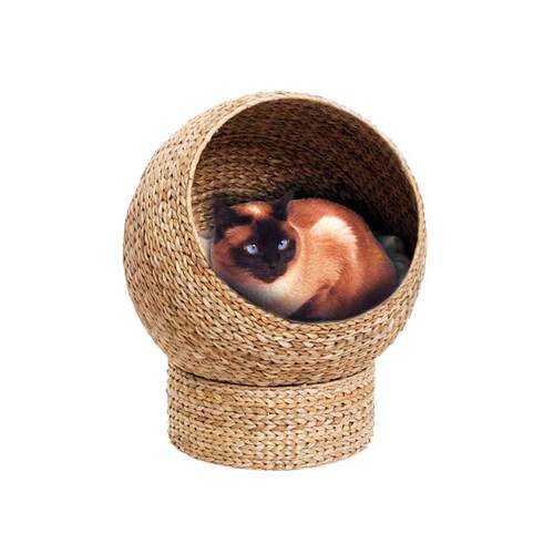四季通用半封闭式宠物窝猫吊床编织保暖猫窝别墅猫笼子藤编猫窝