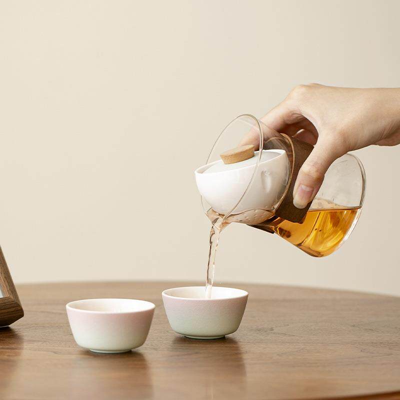 小青柑专用玻璃手抓壶茶杯防烫高档转转过滤泡茶壶茶水分离过滤杯
