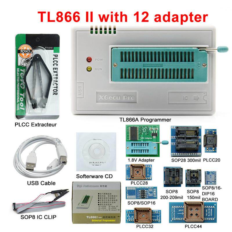TL866II PLUS通用编程器 笔记本 汽车 主板 flash bios烧录多规格
