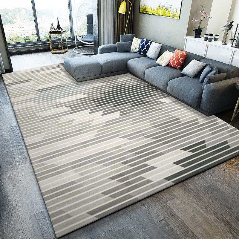 北欧铺满茶几奢沙发地毯几何卧室轻大面积地毯加厚地垫客厅长方形