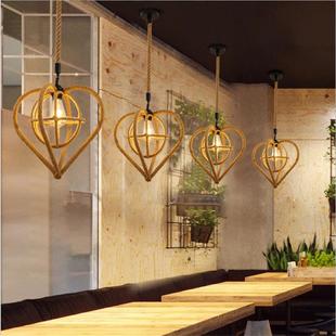 饰创意 果店麻装 美式 复古吊灯661铁业艺工风网咖西餐水厅发廊服装