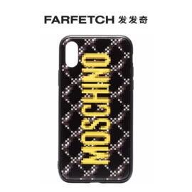 Moschino女士iPhone XS logo印花手机壳家居日用品