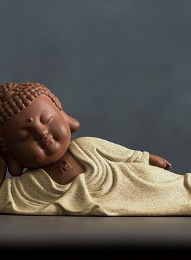 正品精品居陶瓷卧佛如来睡佛佛像佛弥祖释迦摩阿尼陀佛家装饰紫砂