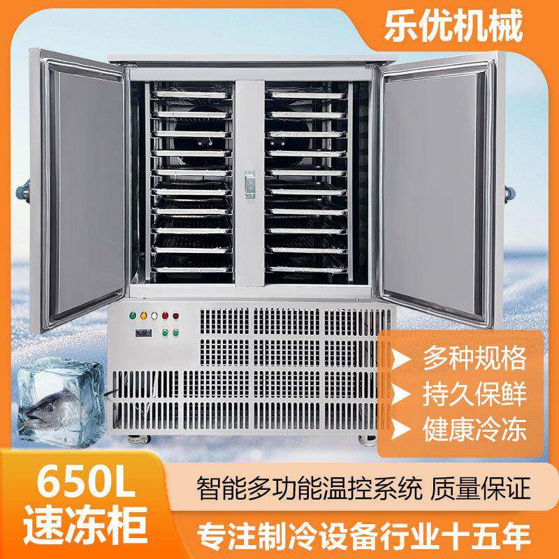 优选海虾螃蟹保鲜速冻机虾尾锁鲜急速风冷双门20盘大型速冻柜