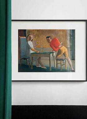 巴尔蒂斯 新古典艺术装饰画客厅玄关挂画卧室书房背景墙大师壁画