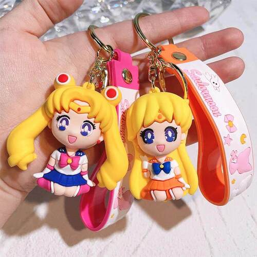 Anime Sailor Moon Keychain Cute Figure Doll Couple Bag