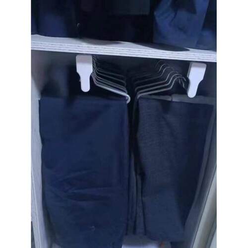 超矮短脖子反向短款裤架鹅形裤子架2z形短颈衣架防滑裤挂衣柜收道