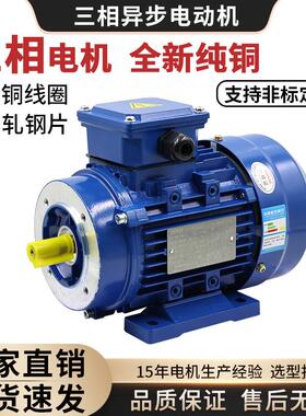 YS90S-4-1.1W铝壳电机YE3-90L-4-1.5W配RV减速机用高效电动机