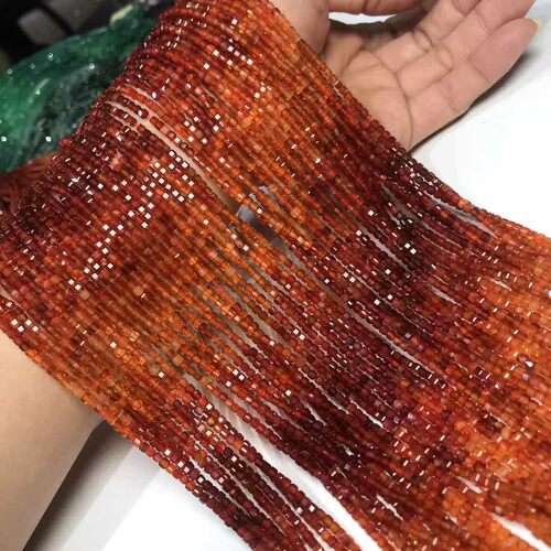 2026名品都水晶 天然渐变深色玛瑙新款切面方糖DIY饰品配件散珠