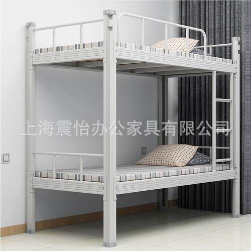 厂家供应功铁艺双人床 床学生宿舍ZY-20221多能加厚上下 铁艺双人