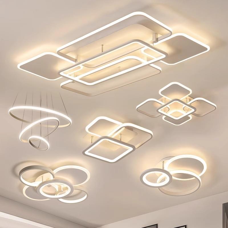 现代大气家用客厅led吸顶灯简约北欧灯饰创意大厅灯卧室灯具套餐